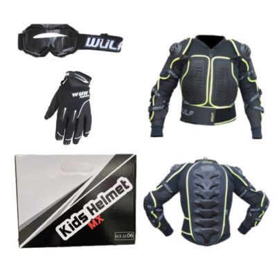 Kids Armoured Jacket Package - Black