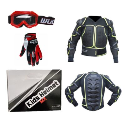 Kids Armoured Jacket Package - Red