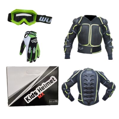 Kids Armoured Jacket Package - Green
